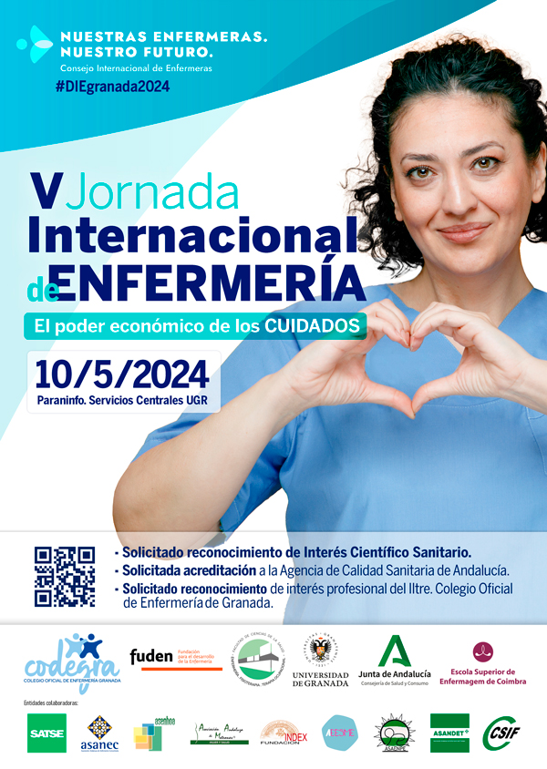 Cartel anunciador de la V Jornada Internacional de Enfermería