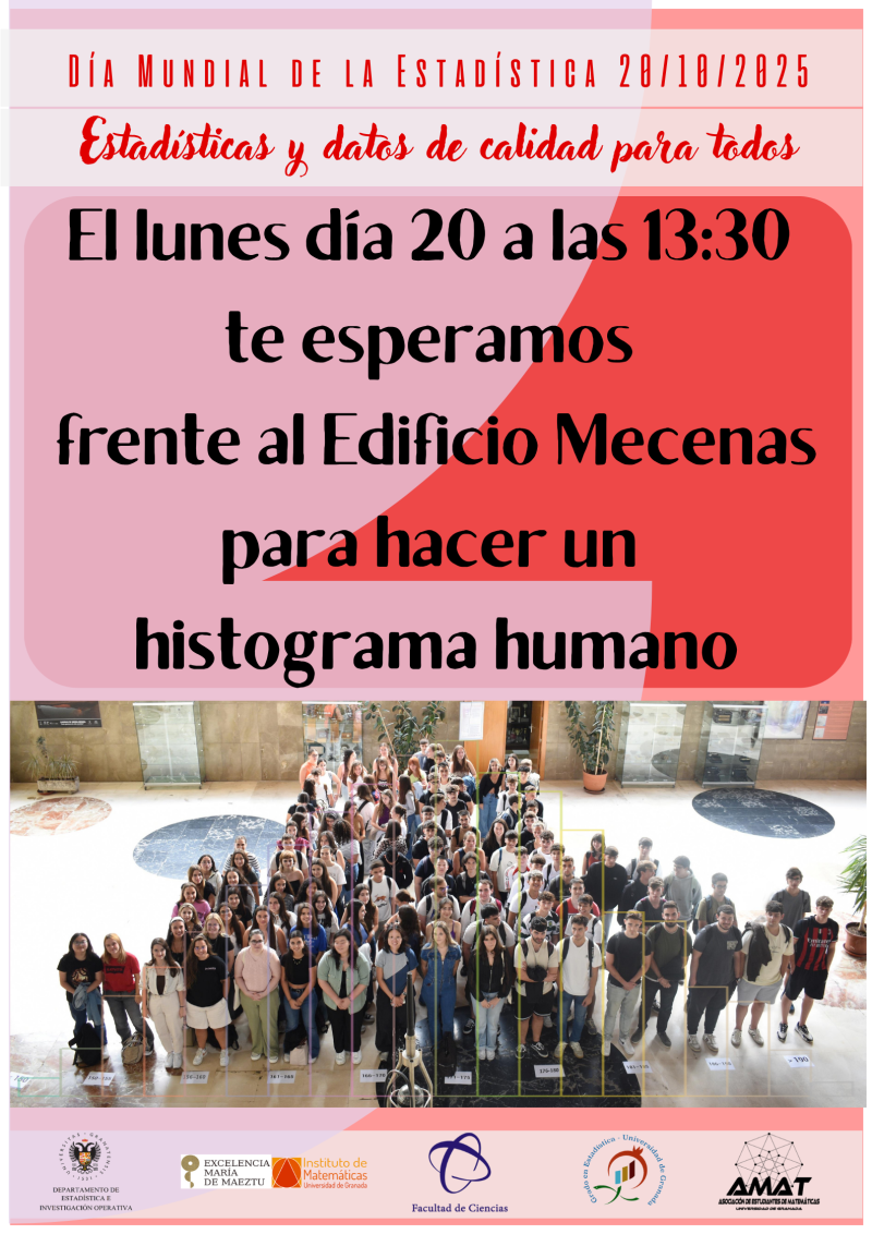 Día mundial de la Estadística 20/10/2025 Cartel del anuncio del día mundial de la Estadística 20/10/2025