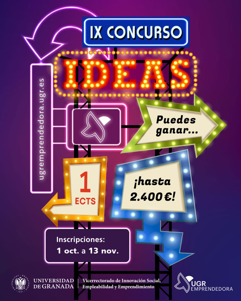 IX Edición del Concurso de Ideas – ¡Gana hasta 2.400€ y 1 crédito ECTS! IX Edición del Concurso de Ideas – ¡Gana hasta 2.400€ y 1 crédito ECTS!