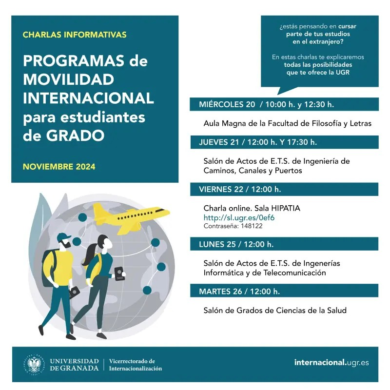 Cartel charlas informativas
