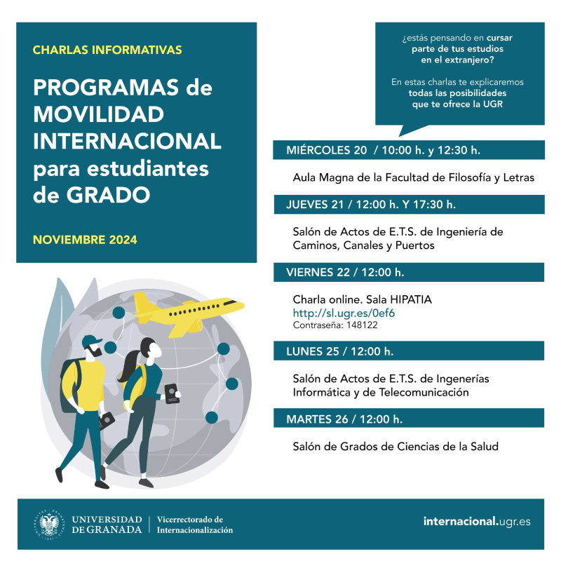 Programas de Movilidad para estudiantes de Grado, noviembre 2024 Programas de Movilidad para estudiantes de Grado, noviembre 2024