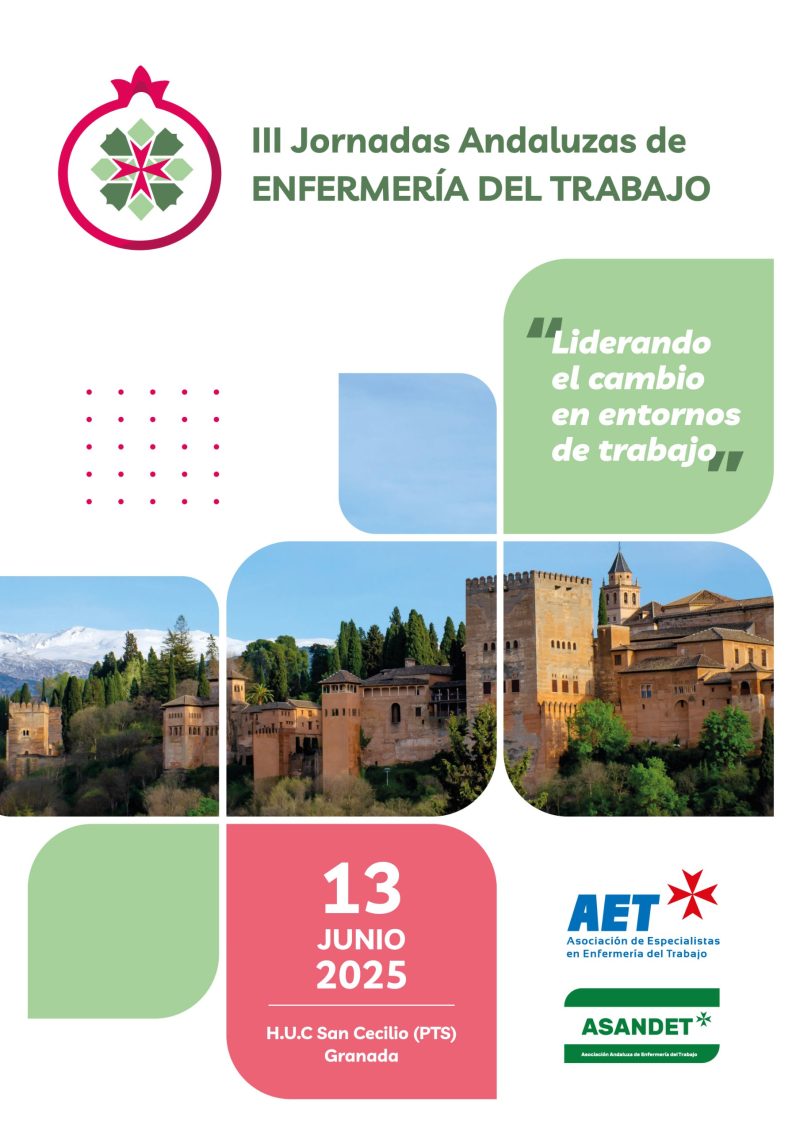 Cartel anunciador de la II Jornadas Andaluzas de Enfermería del Trabajo