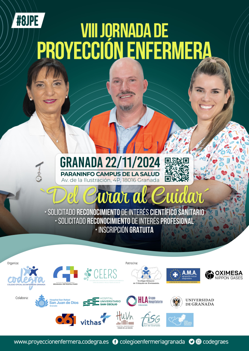 Cartel anunciador de las VIII Jornadas Nacionales de Proyección Enfermera Cartel anunciador de las VIII Jornadas Nacionales de Proyección Enfermera