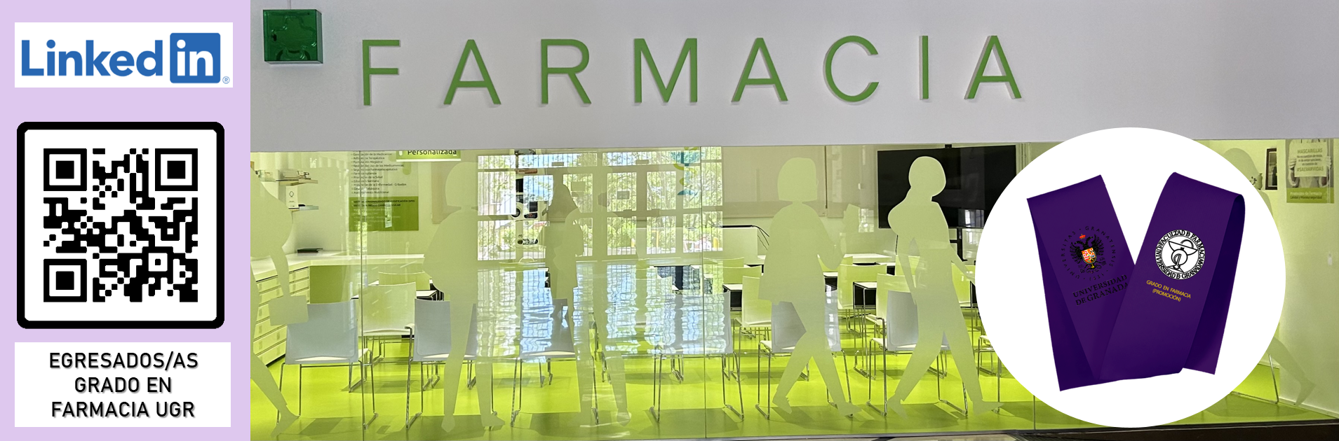 Imagen red social LinkedIn para egresados. Farmacia-UGR