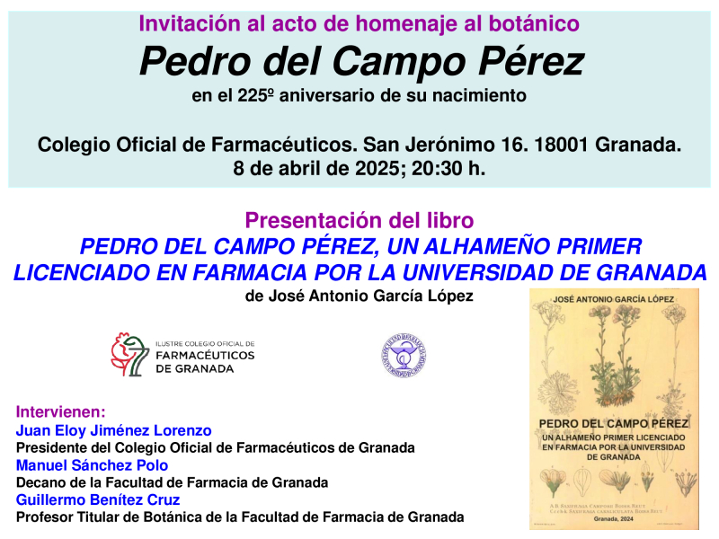 Acto de homenaje al botánico D. Pedro del Campo Pérez Acto de homenaje al botánico D. Pedro del Campo Pérez