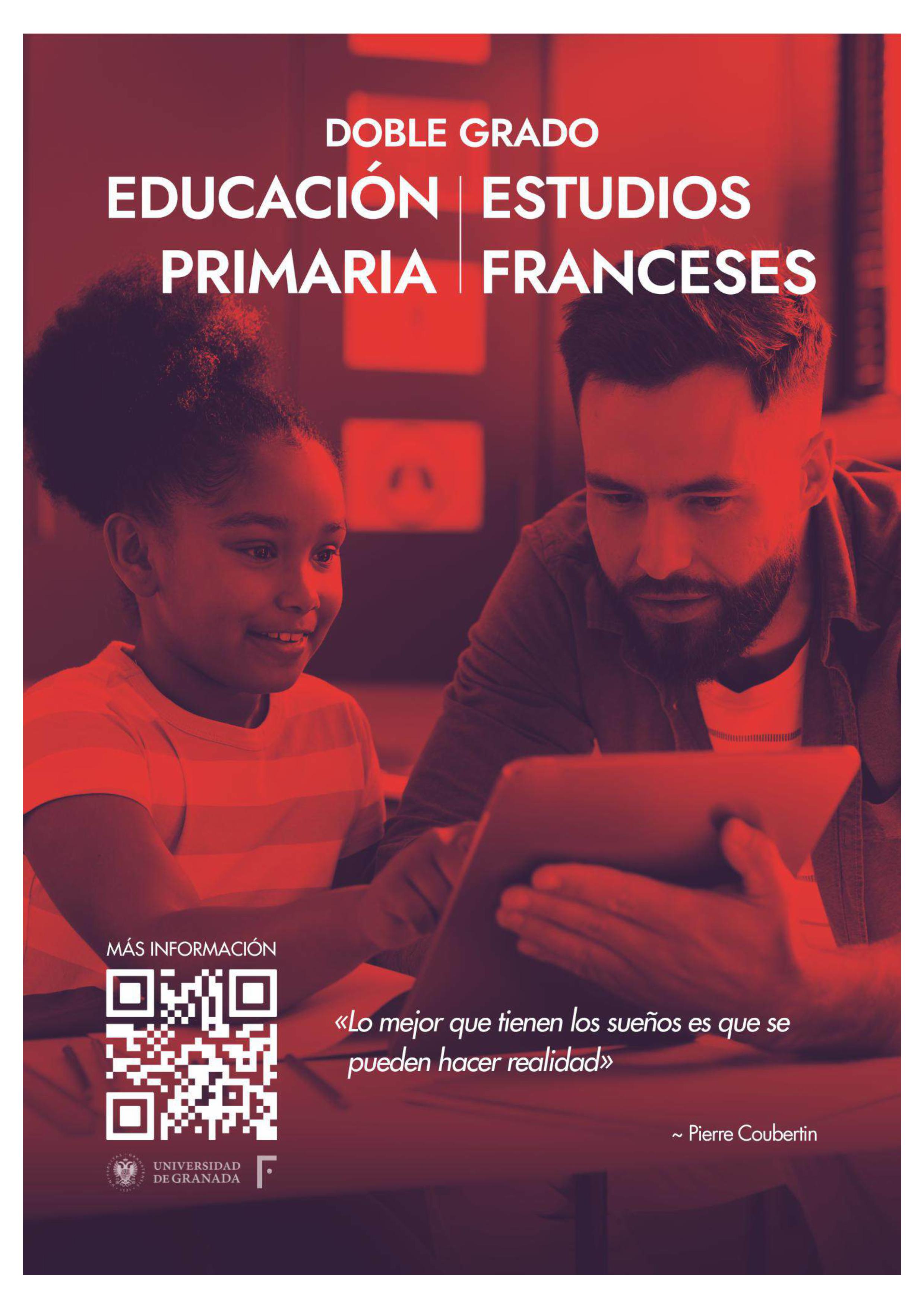 Cartel Doble Grado en Educación Primaria y Estudios Franceses
