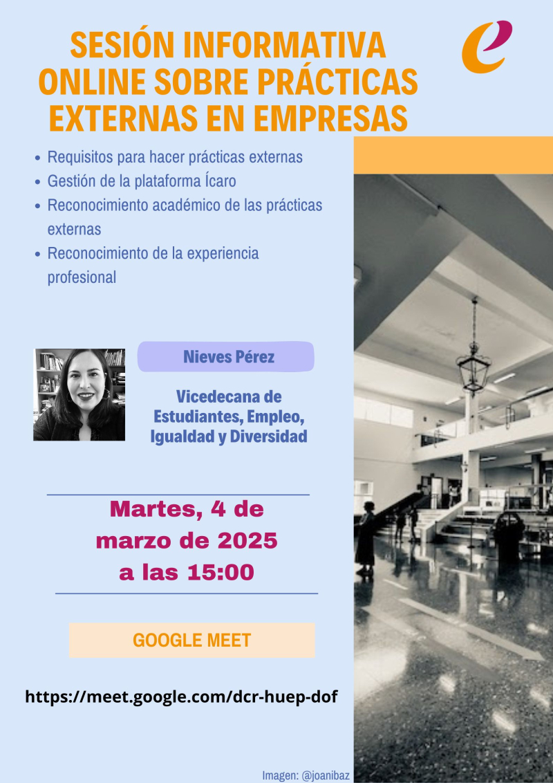 Sesión informativa online sobre prácticas en empresas Sesión informativa online sobre prácticas en empresas