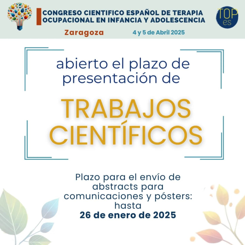 Plazo para presentación de trabajoscientíficos Abierto el plazo de presentación de trabajos científicos