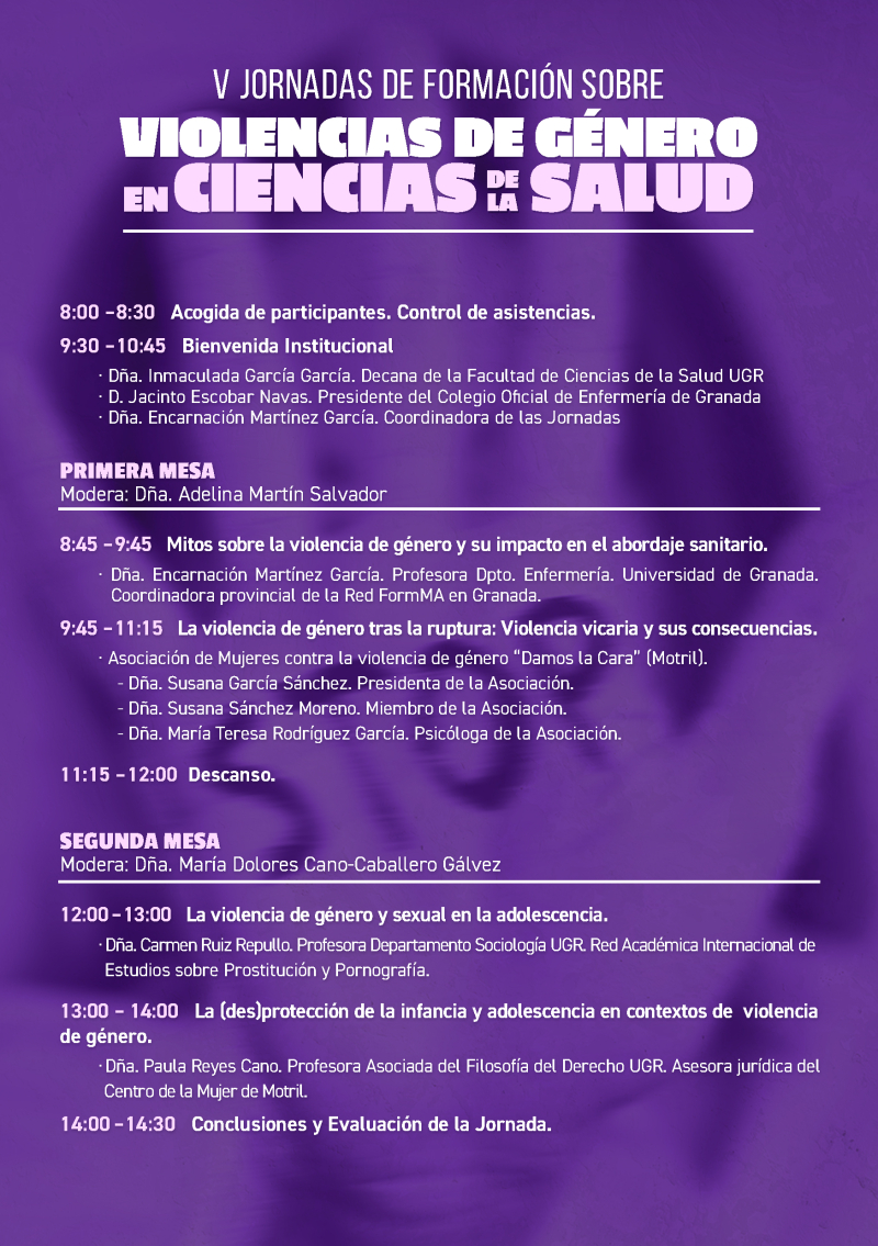 PROGRAMA DE LAS V JORNADAS DE FORMACIÓN 