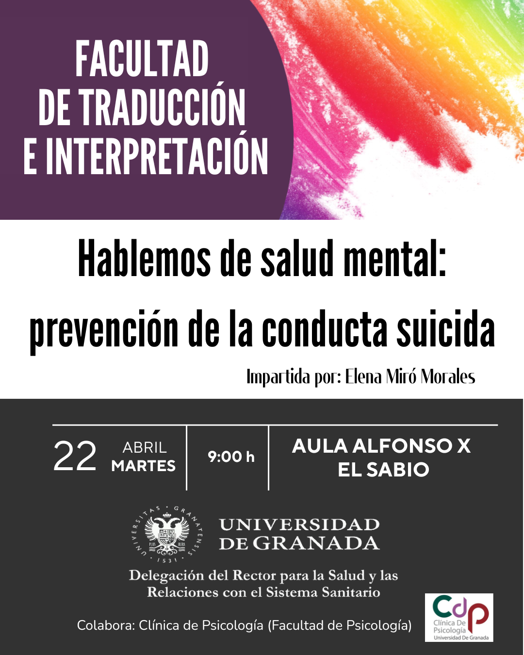 Hablemos de salud mental: prevención de la conducta suicida